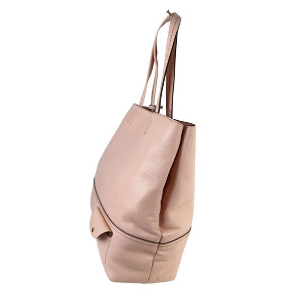 ROOMY J.CREW POWDER PINK GENUINE LEATHER SHOULDER BAG HANDBAG TOTE HOBO PURSE - Picture 3 of 14